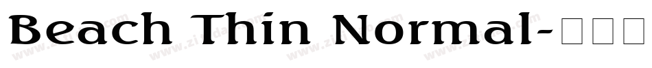 Beach Thin Normal字体转换
